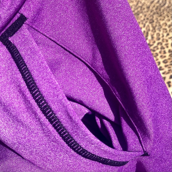 ZumbaWear Marvelous purple lime drawstring stretch nylon polyester harem pant M - Picture 4 of 11